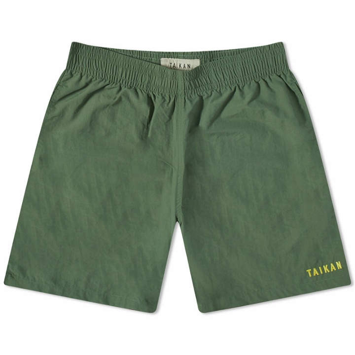 Photo: Taikan Men's Nylon Shorts in Forest Green