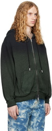 Eckhaus Latta Black Zip Hoodie