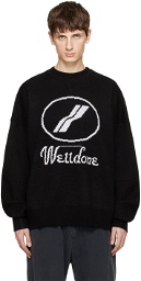 We11done Black JQD Sweater
