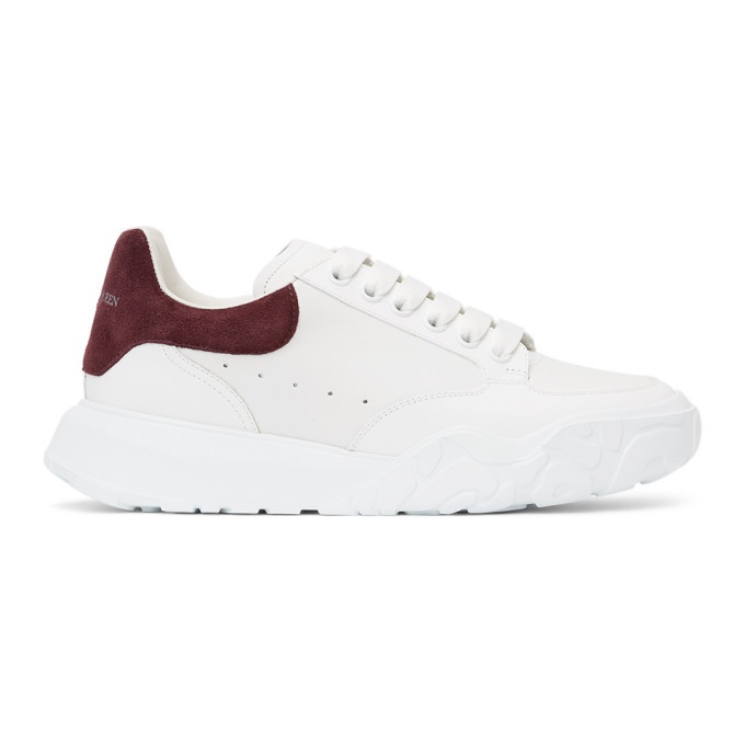 Photo: Alexander McQueen White and Purple Court Trainer Sneakers
