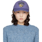 GANNI Purple Washed Canvas Cap
