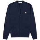 Maison Kitsuné Men's Fox Head Patch Classic Cardigan in Navy