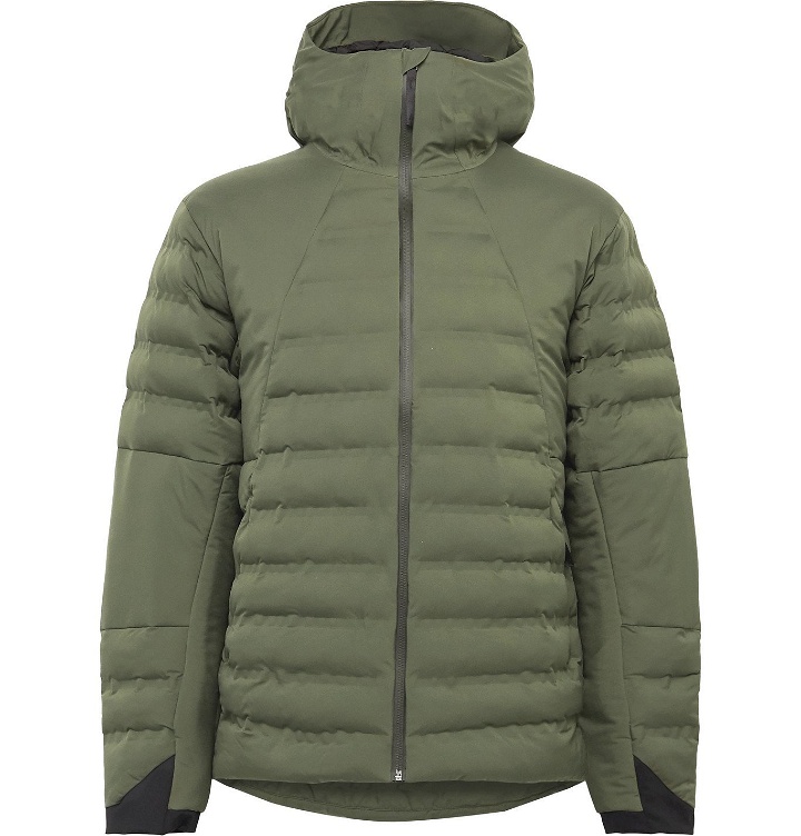 Photo: Aztech Mountain - Pyramid Padded Quilted Hooded Ski Jacket - Green