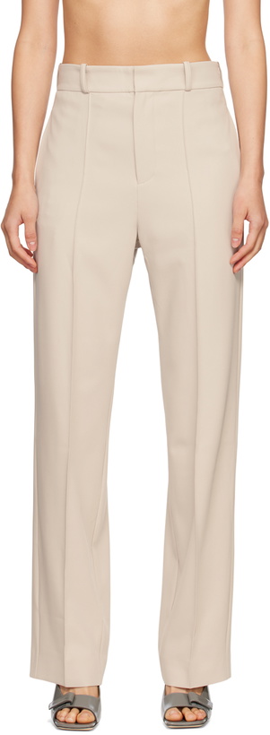 Photo: Yuzefi Beige Classic Wide Leg Trousers