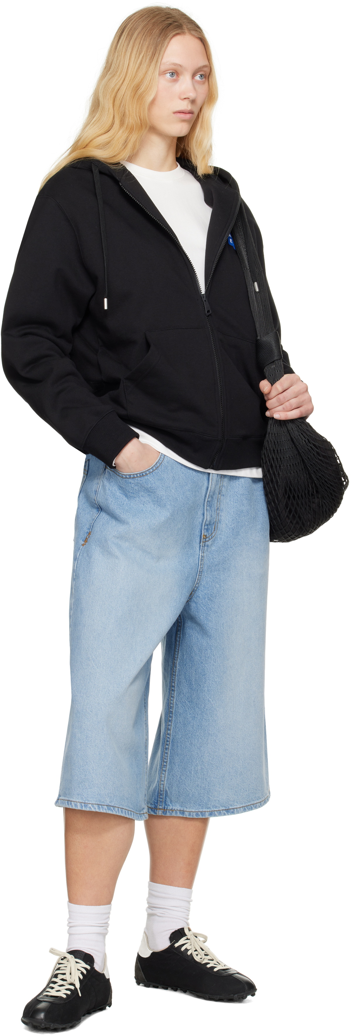 ADER error Black Sig; TRS Tag 01 Zip-Up Hoodie