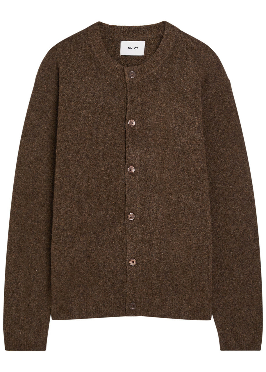NN07 Jasper Wool-blend Cardigan Brown
