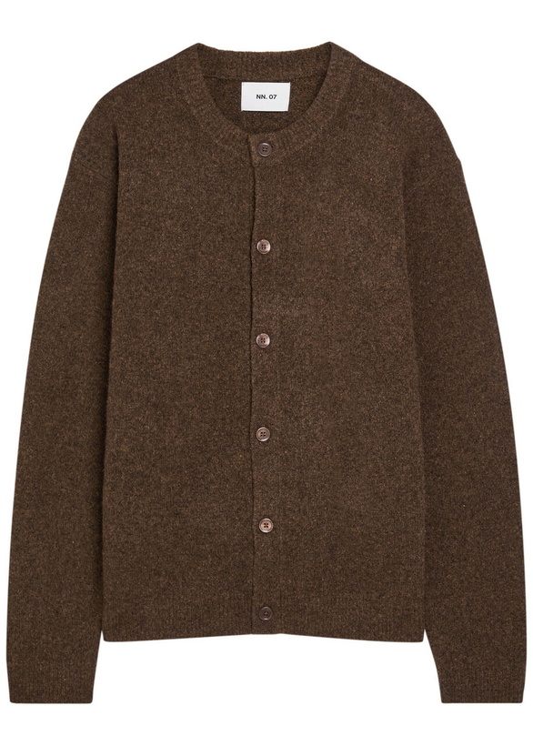 Photo: NN07 Jasper Wool-blend Cardigan Brown