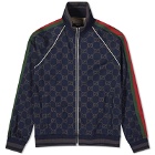 Gucci Men's GG Jersey Track Jacket in Navy