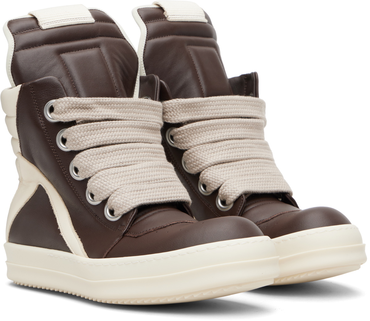 Rick Owens Brown Temple Jumbolace Geobasket Sneakers Rick Owens