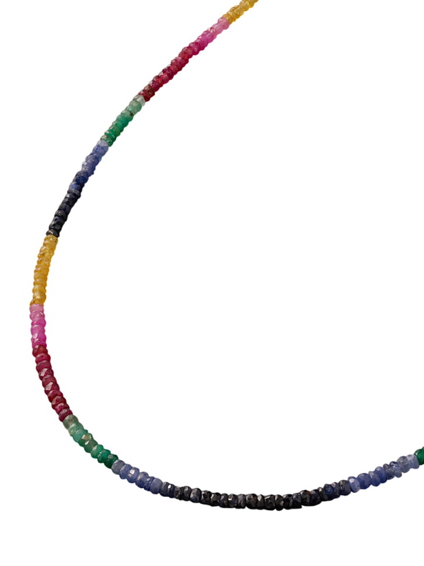 Photo: JIA JIA - Dark Rainbow Gold Sapphire Beaded Necklace