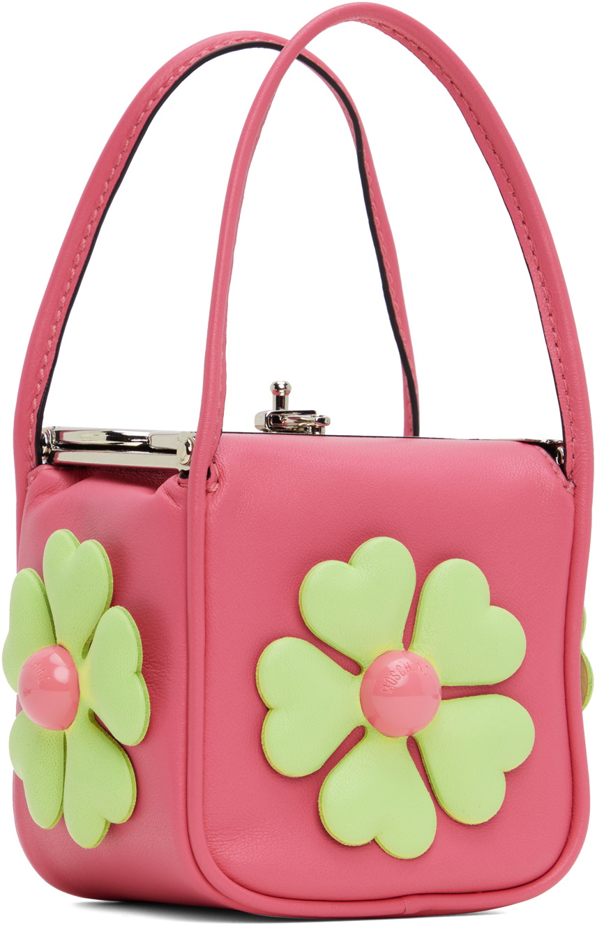 Moschino Pink Heart Flowers Bag Moschino