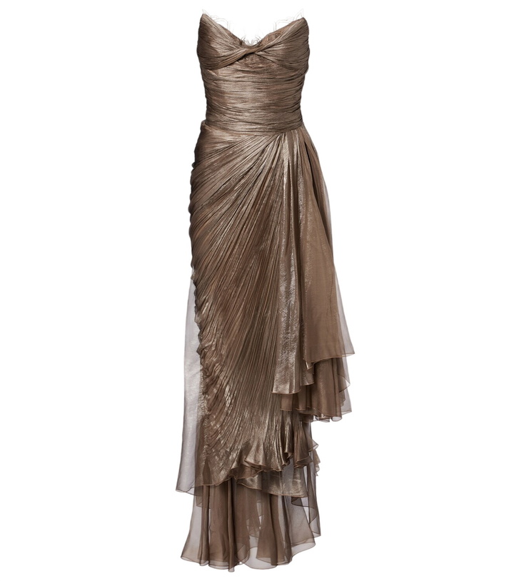 Photo: Maria Lucia Hohan Jolie lace-trimmed silk bustier dress