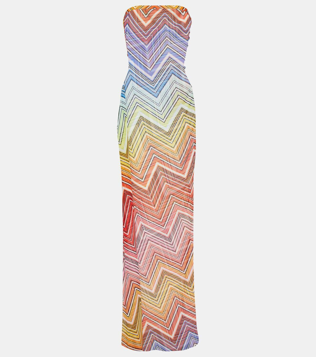 Missoni Mare Zig Zag strapless beach dress