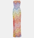 Missoni Mare Zig Zag strapless beach dress