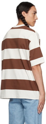 A.P.C. White & Brown Anthony T-Shirt