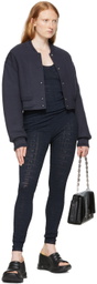 Givenchy Navy Viscose Leggings
