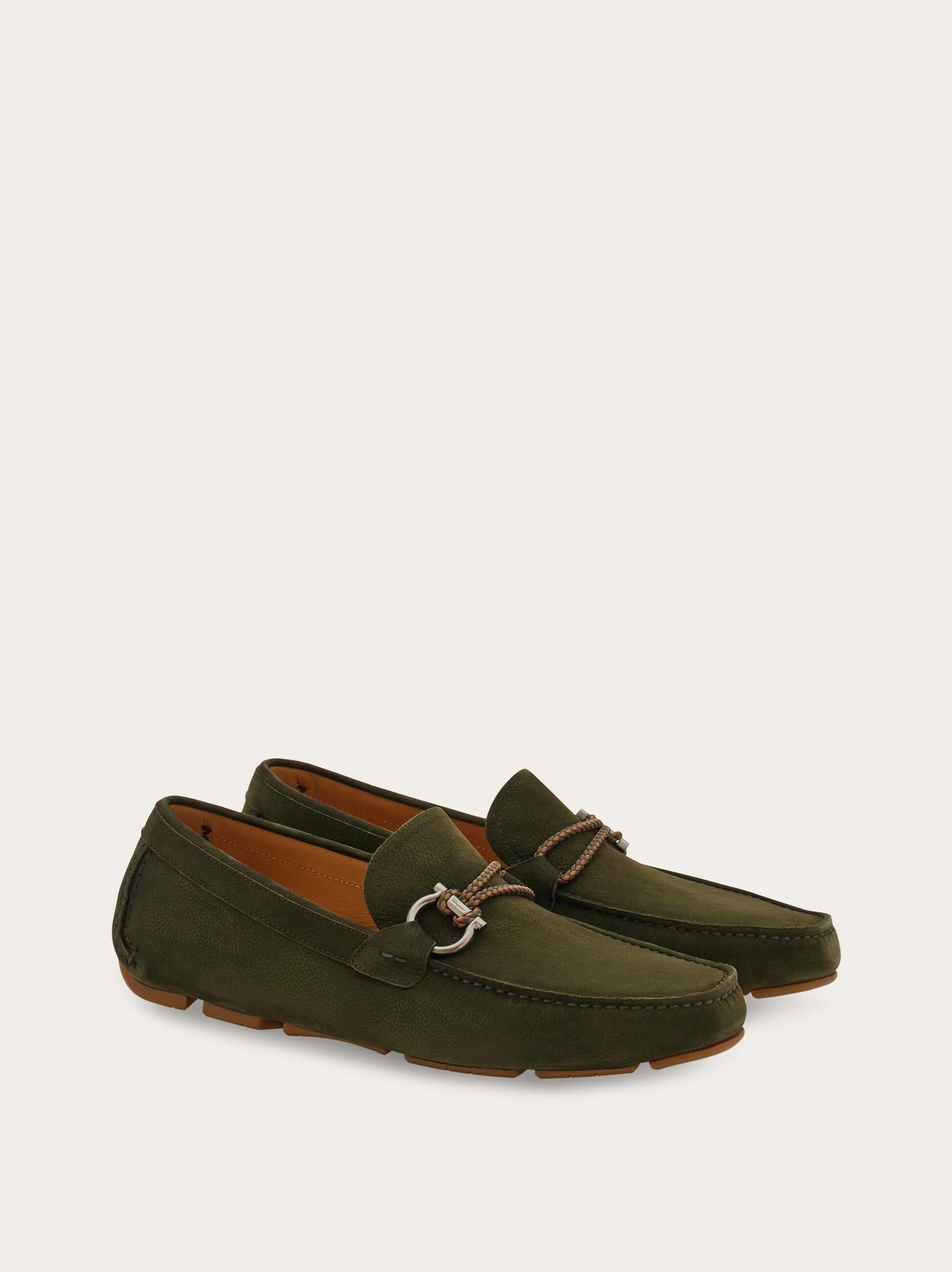 Ferragamo Mens Gancini ornament driver in Green