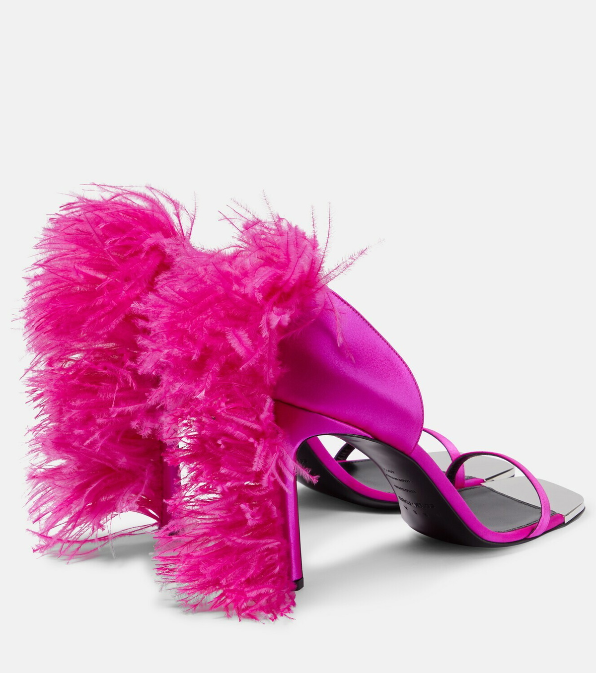 Area X Sergio Rossi Amazon feather-trimmed sandals