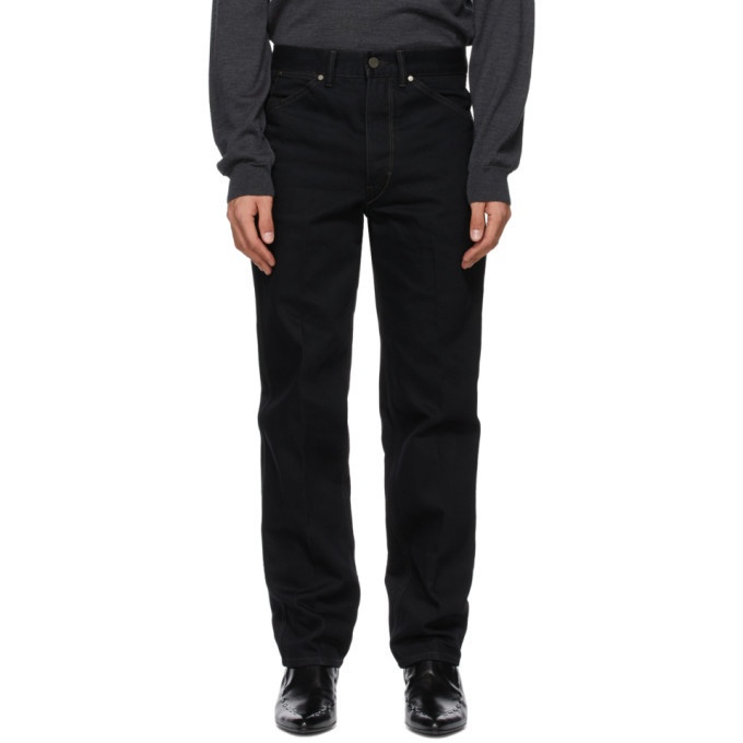Lemaire Black Tapered 5 Pocket Jeans Lemaire