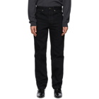 Lemaire Black Tapered 5 Pocket Jeans