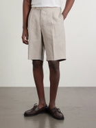 De Petrillo - Straight-Leg Linen Shorts - Neutrals
