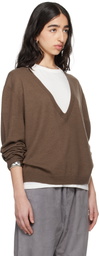 Meta Campania Collective Brown Joel Felted Cashmere Sweater