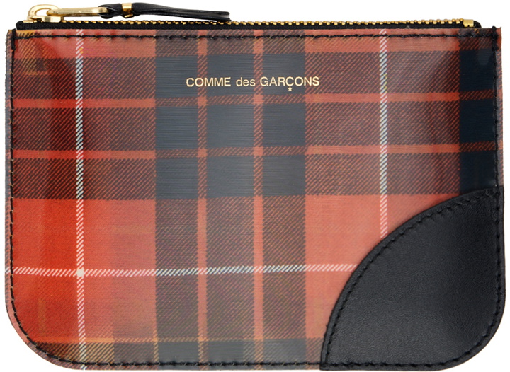 Photo: COMME des GARÇONS WALLETS Red & Yellow Lenticular Tartan Wallet