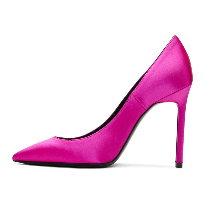 Cloth heels Saint Laurent Pink size 37 EU in Cloth - 34986125