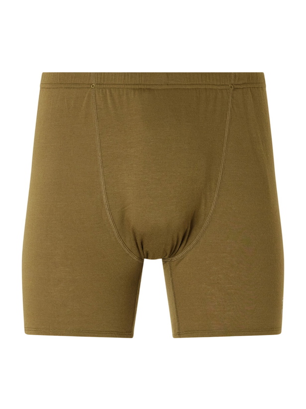 Photo: Portal - Drift Merino Wool-Blend Briefs - Green