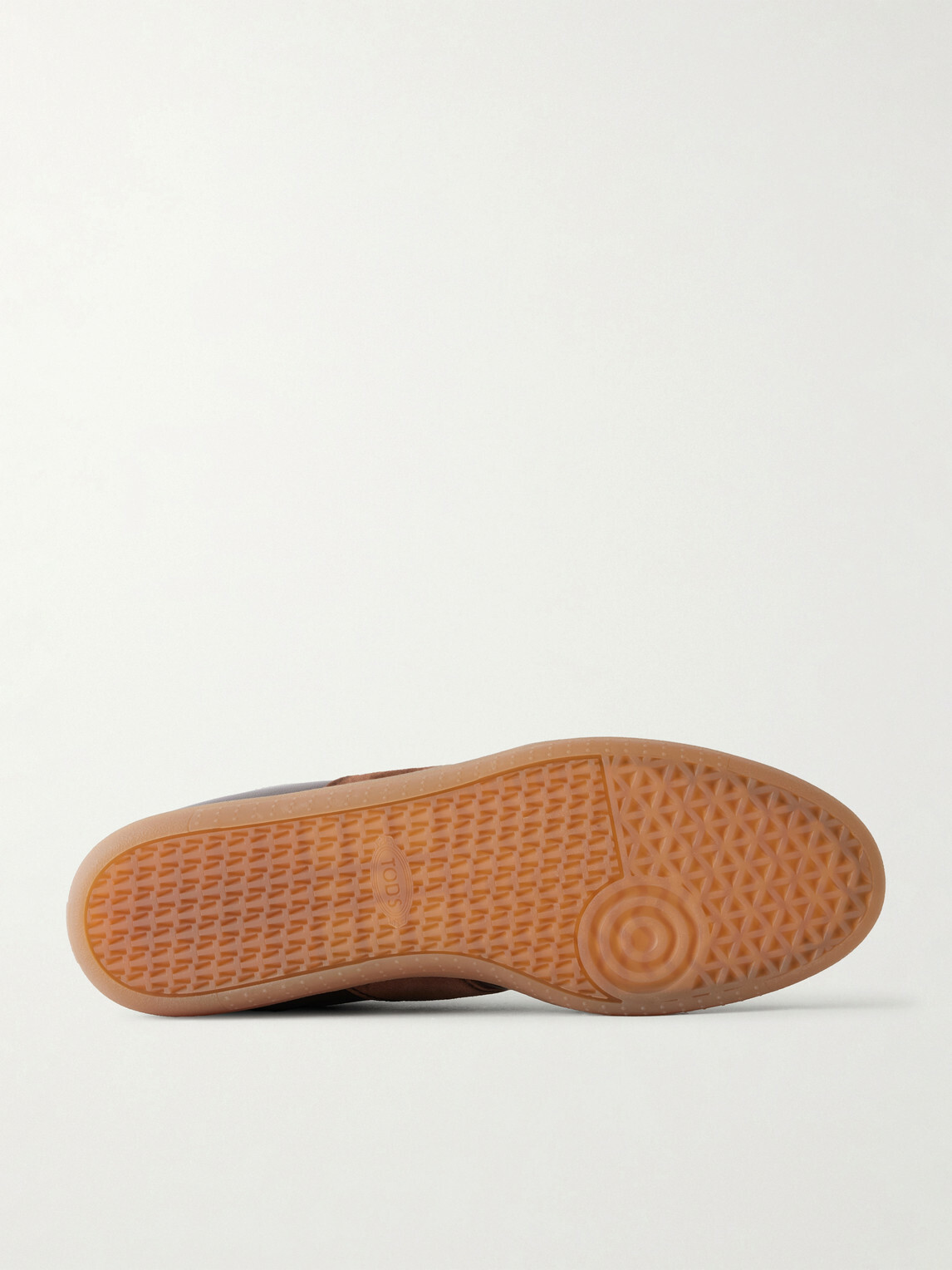 Tod's - Suede-Trimmed Leather Sneakers - Brown