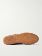 Tod's - Suede-Trimmed Leather Sneakers - Brown