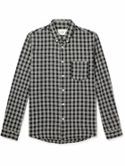Folk - Button-Down Collar Checked Cotton-Flannel Shirt - Black