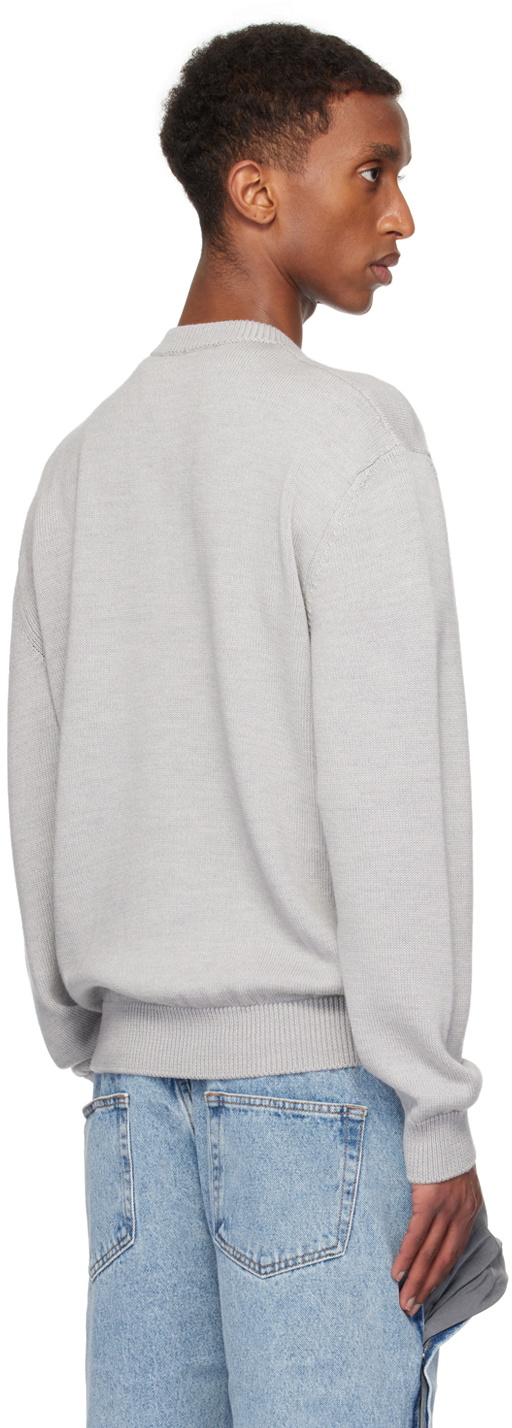Y/Project Gray Pinched Logo Sweater