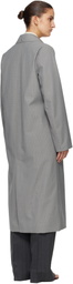 OUR LEGACY Gray & Blue Capital Coat