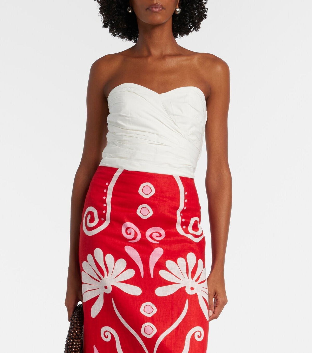Adriana Degreas Opulence draped cotton corset