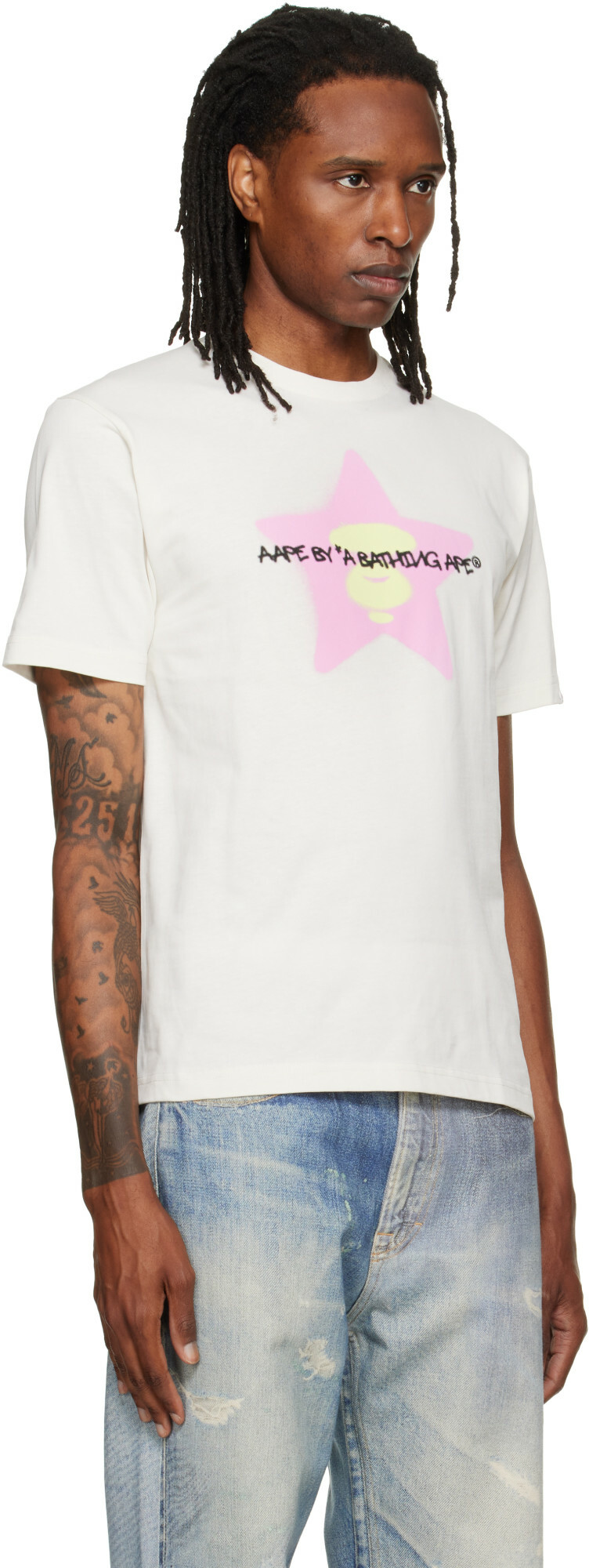AAPE by A Bathing Ape Off-White Main Skate T-shirt