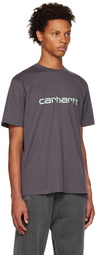 Carhartt Work In Progress Purple Script T-Shirt