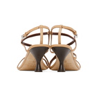 Staud Beige Nappa Gita Heeled Sandals