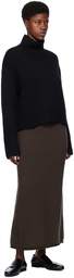 LISA YANG Black Fleur Turtleneck