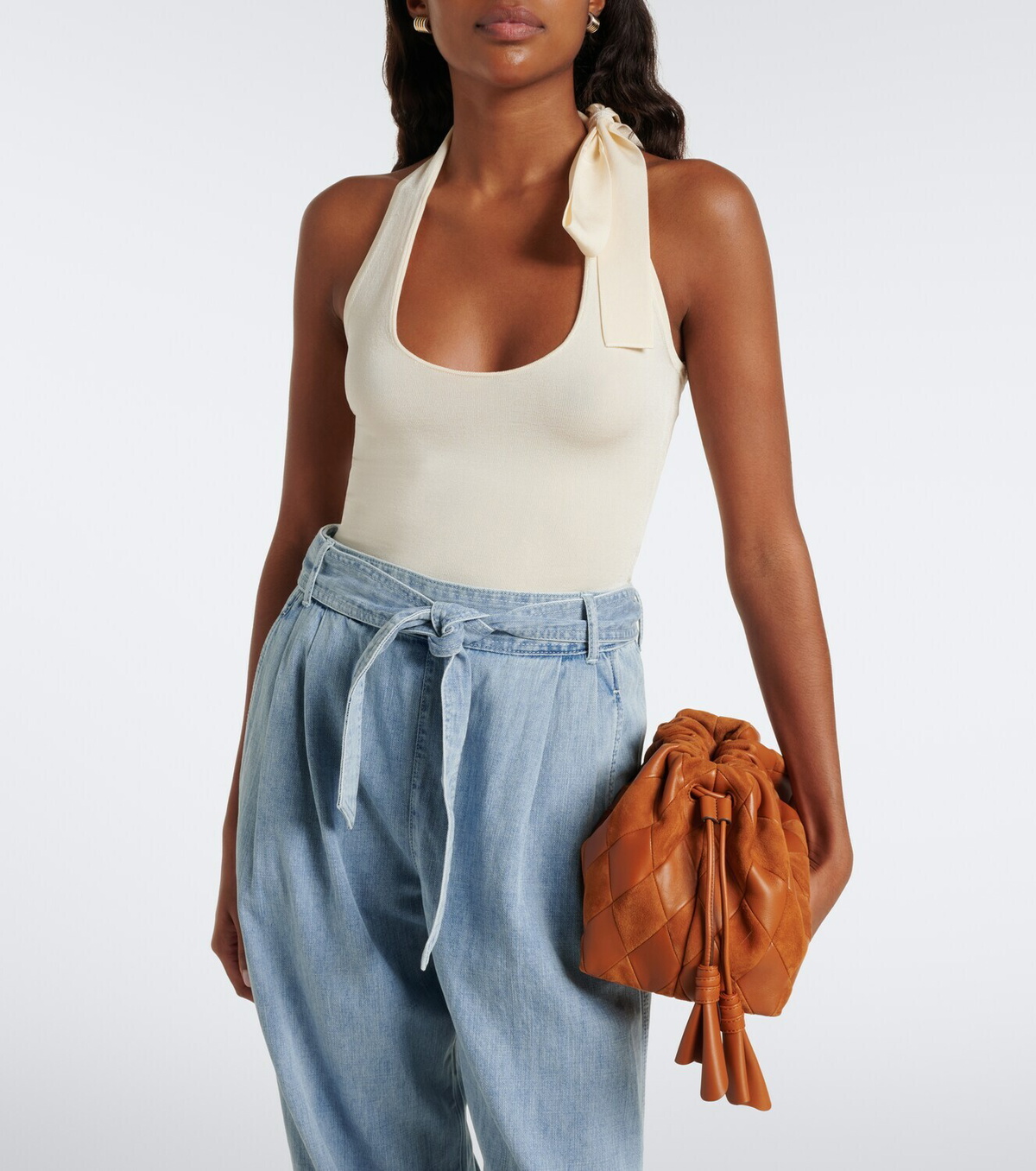 Zimmermann Fairlight knitted halterneck top