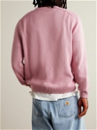 Pop Trading Company - Arch Logo-Appliquéd Cotton Sweater - Pink