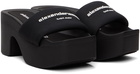 Alexander Wang Black AW Platform Slides