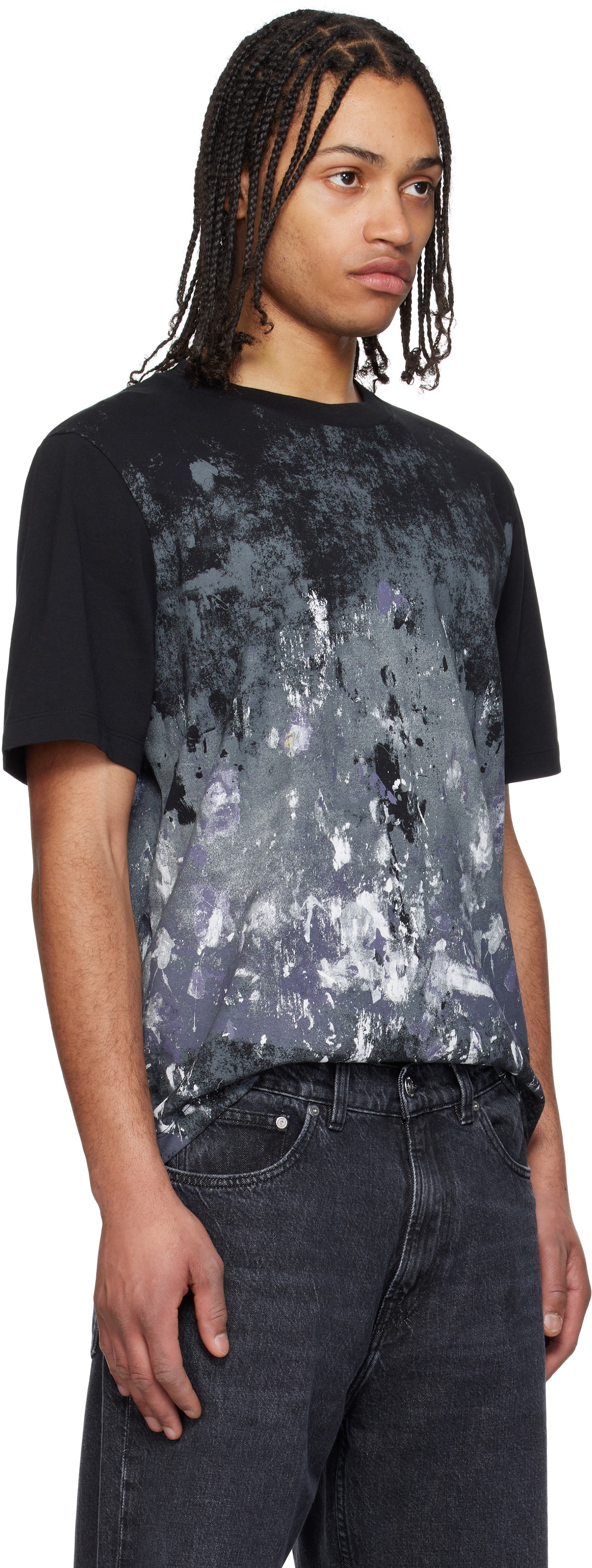rag & bone Black Splatter Print T-shirt