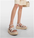 Tod's Kate leather espadrille wedges