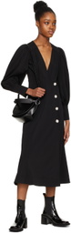 GANNI Black Banner Large Saddle Bag