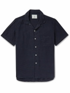 La Paz - Silveira Convertible-Collar Linen Shirt - Blue