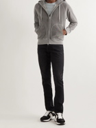 TOM FORD - Cotton-Blend Velour Zip-Up Hoodie - Gray