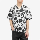 Jacquemus Men's Jean Cubic Flowers Vacation Shirt in Black/White
