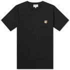 Maison Kitsuné Men's Fox Head Patch Regular T-Shirt in Black