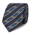 Gucci - 7cm Logo Silk-Jacquard Tie - Blue